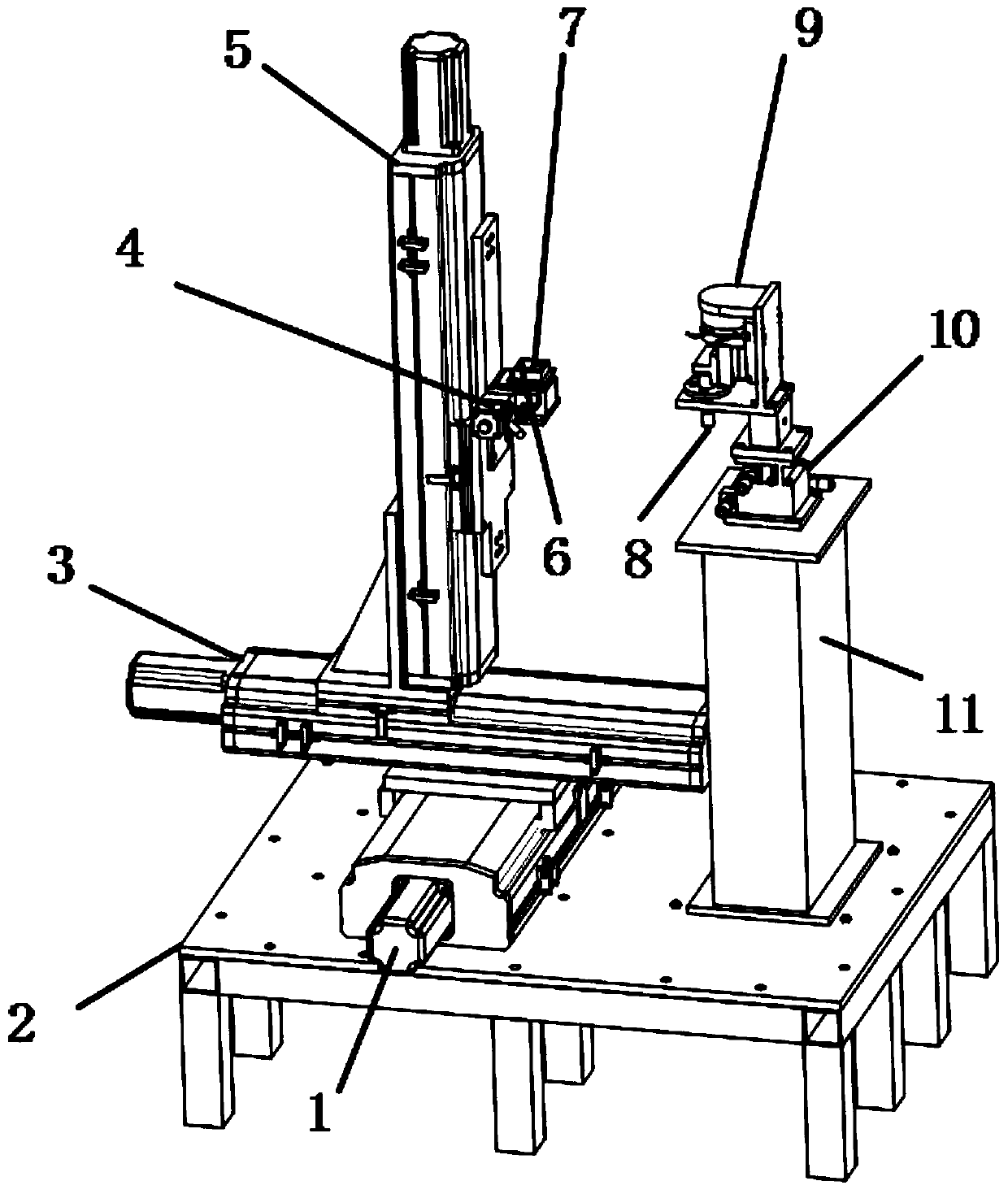 Method and device for preparing multi-scale functional microstructure on high-hardness surface