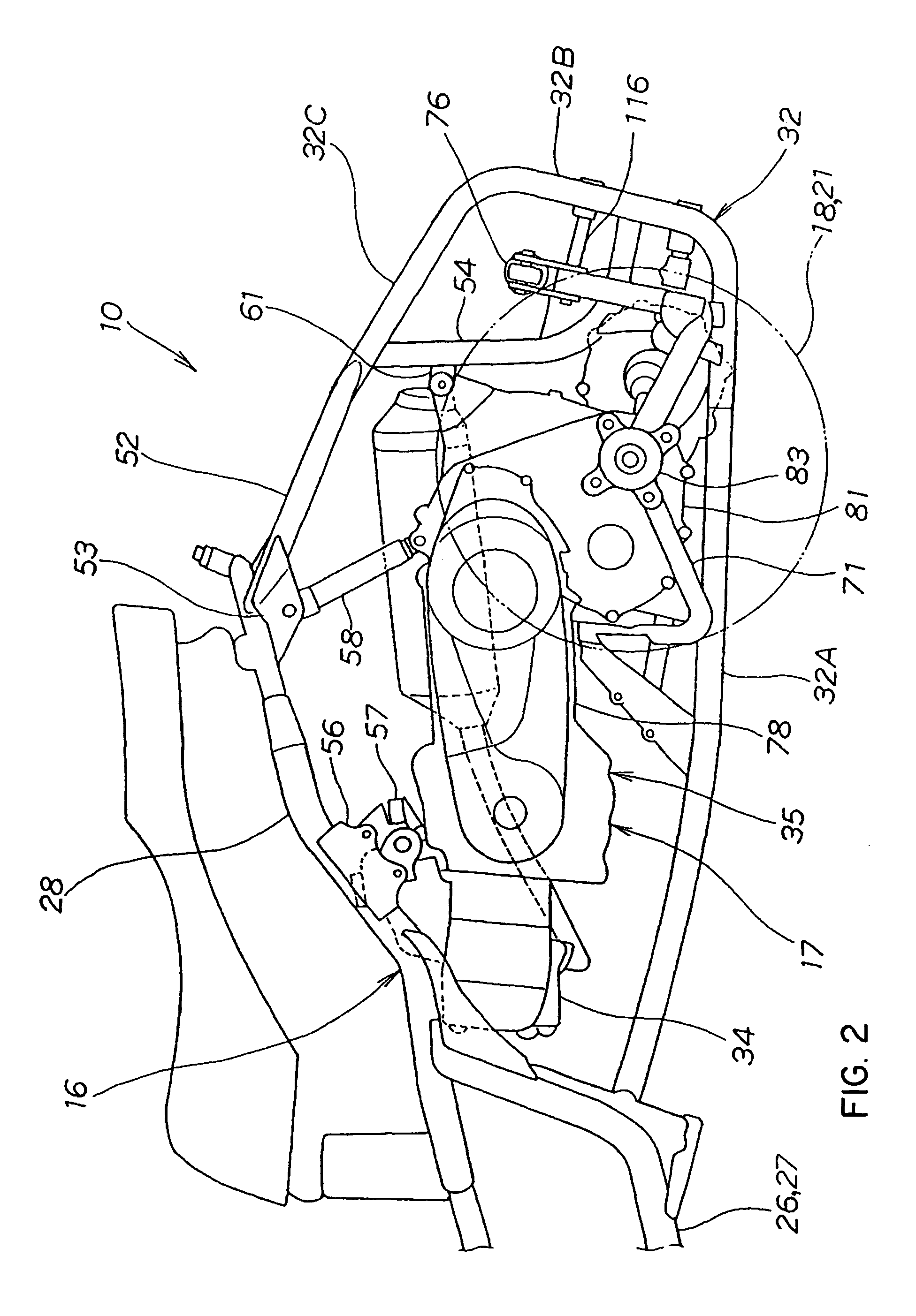 Three-wheel vehicle with swinging mechanism