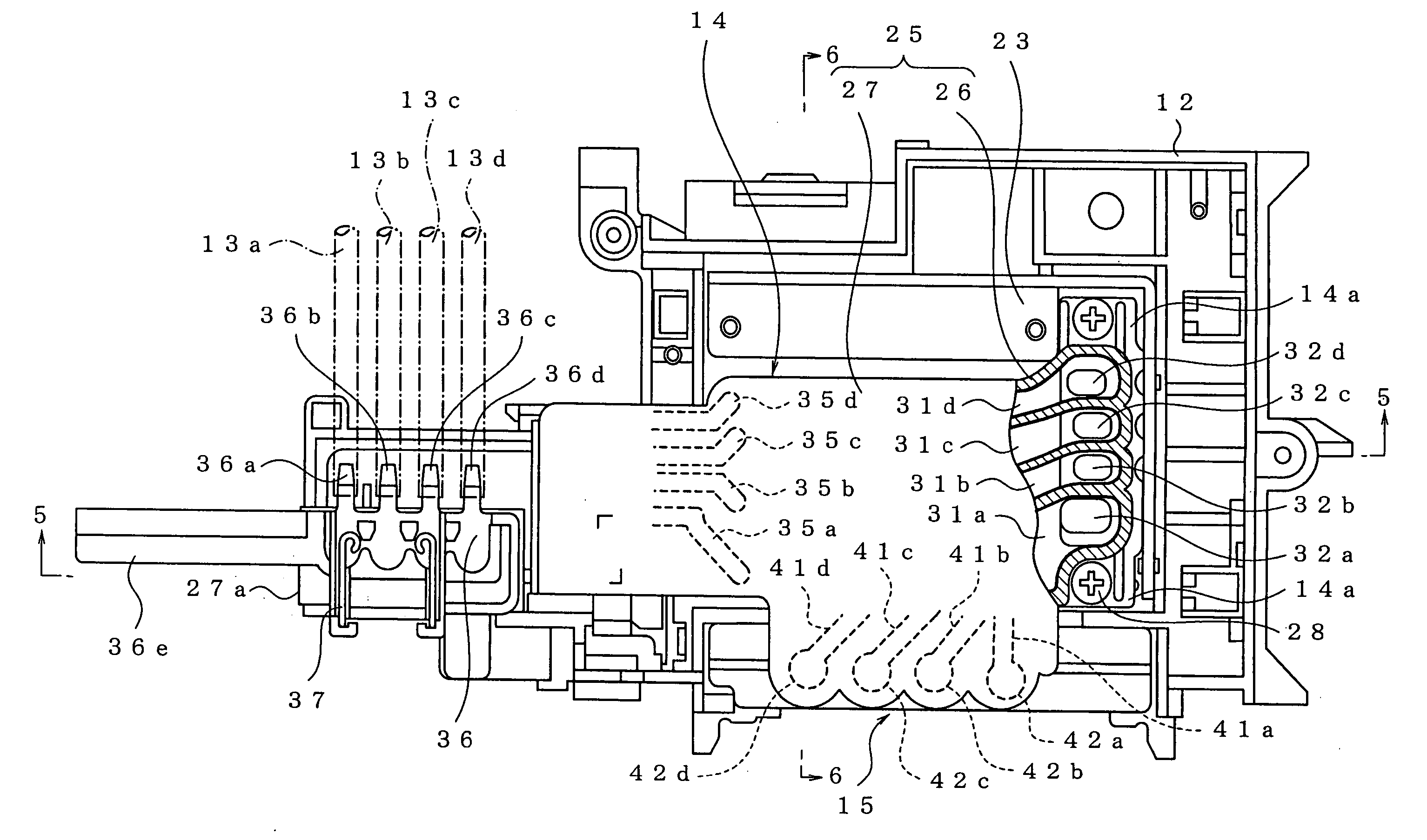 Ink-jet printer with air-discharge-flow assuring means