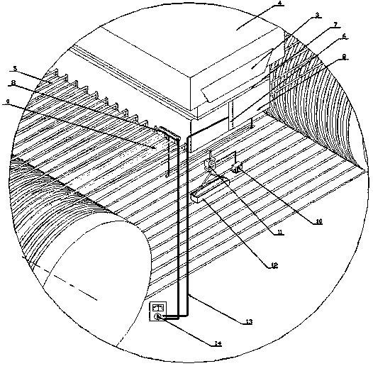 A multi-wire cutting machine wire mesh tension measuring device and method