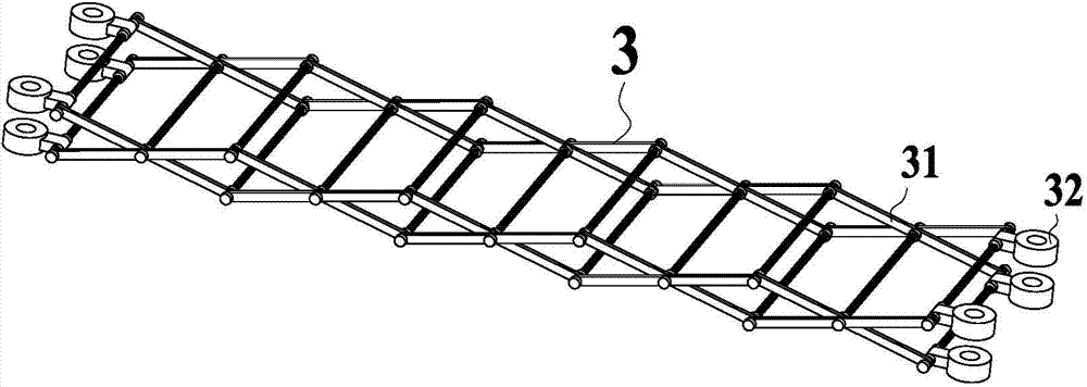 Anti-rolling type folding noodle air-drying rack