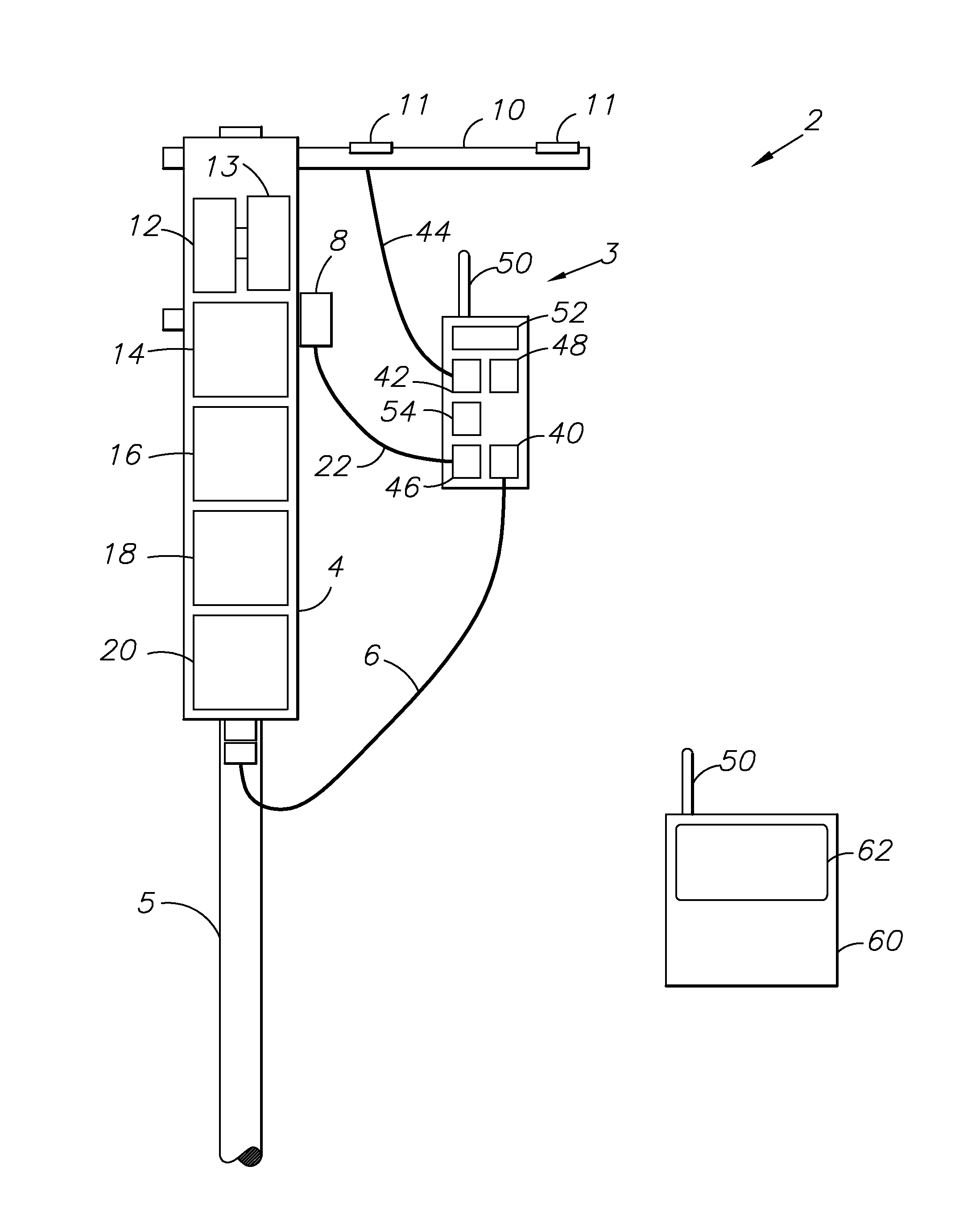 Handheld antenna attitude measuring system