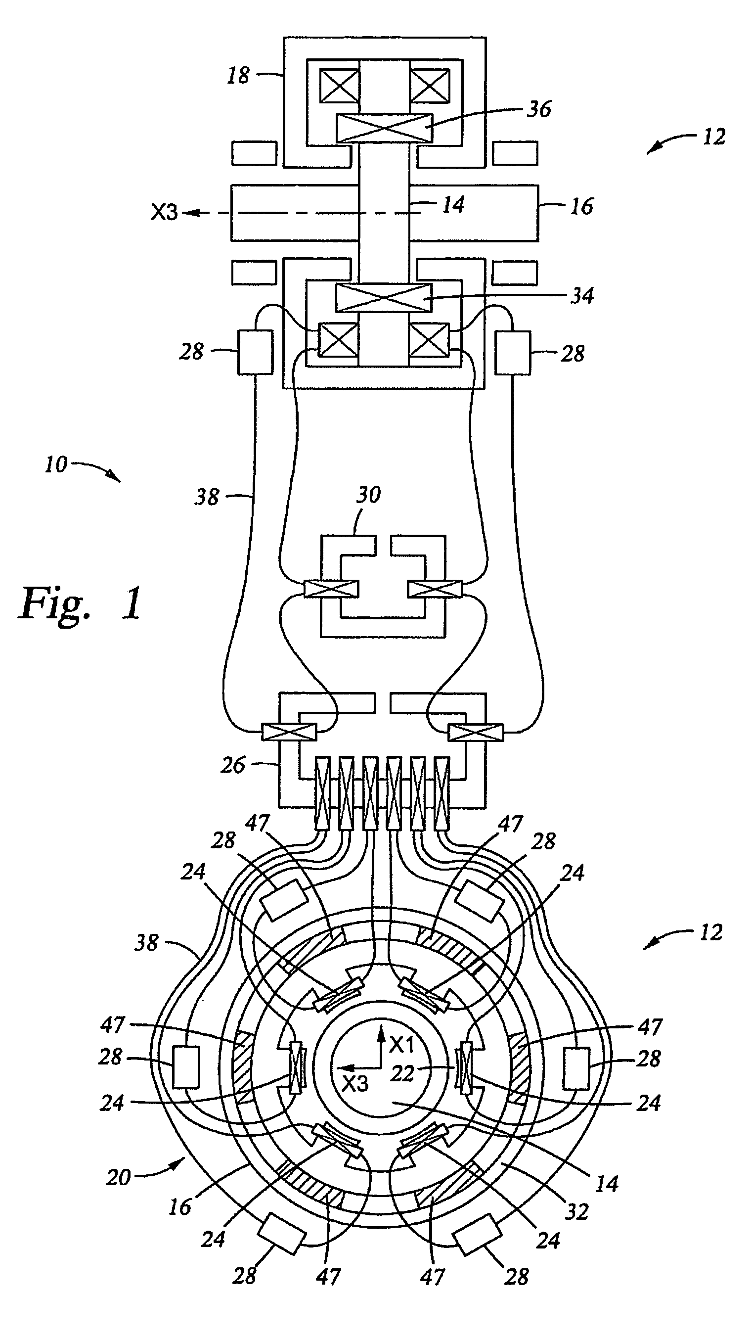 Fault tolerant homopolar magnetic bearings