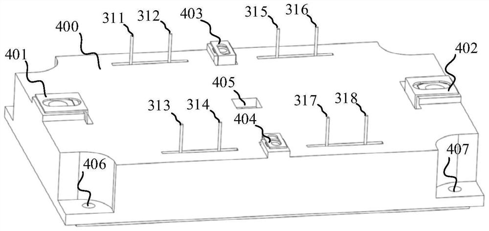 Silicon carbide power module packaging structure capable of directly integrating phase change heat dissipation