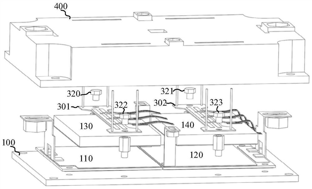 Silicon carbide power module packaging structure capable of directly integrating phase change heat dissipation