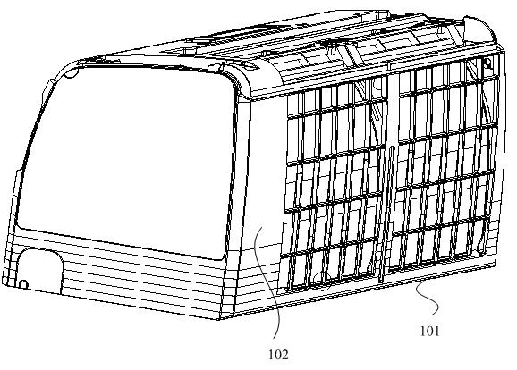 Self-cleaning filtering component of air conditioner and air conditioner indoor unit