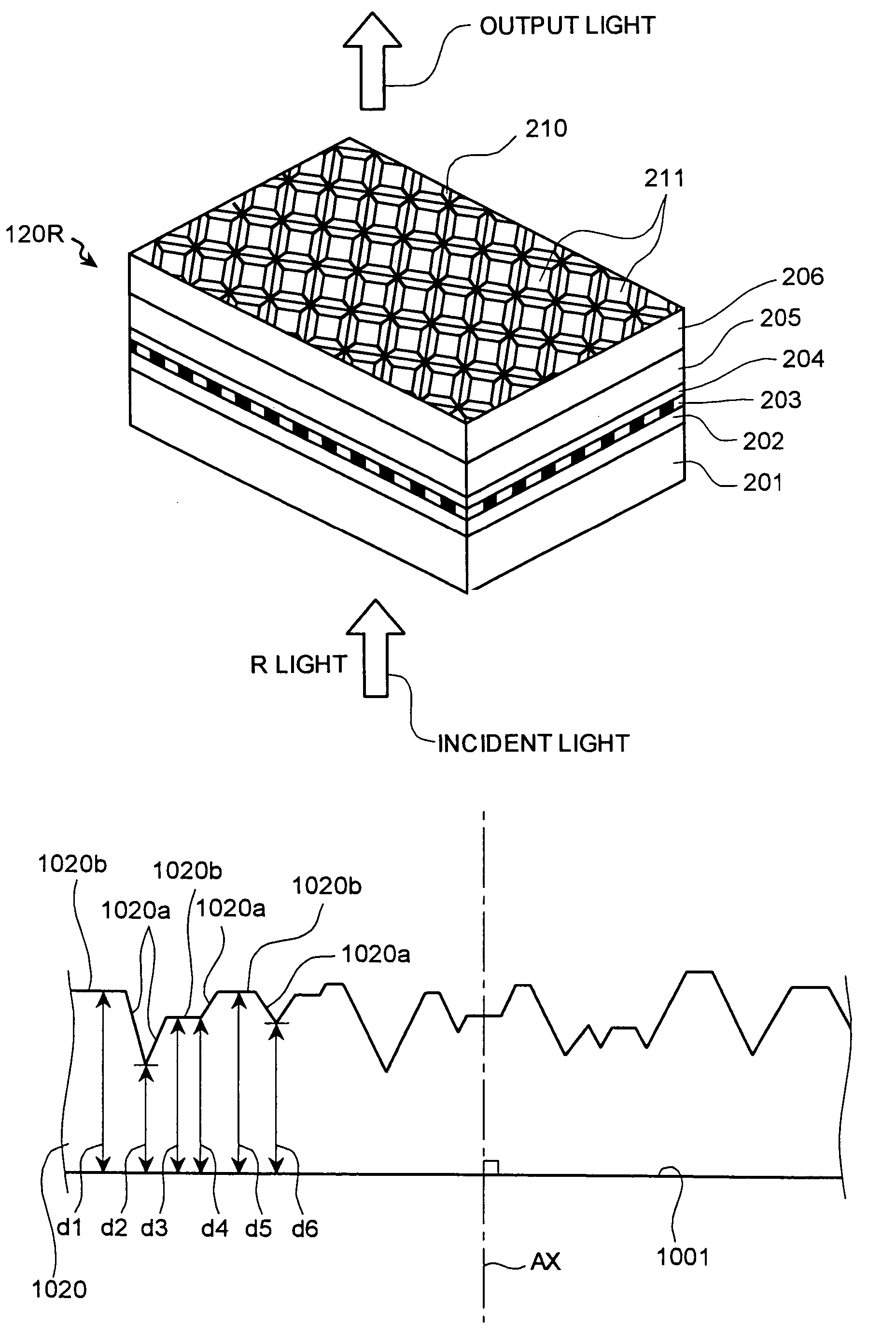 Spatial light modulator and projector