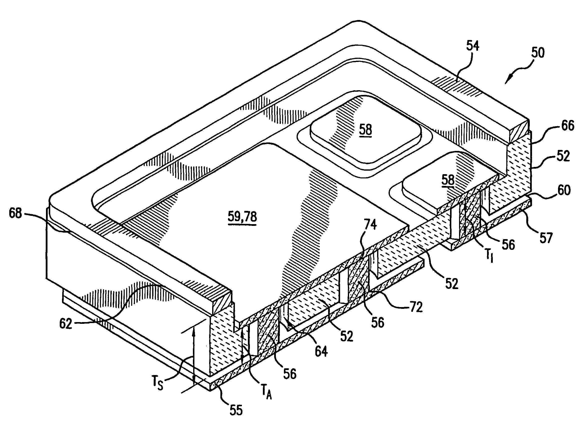 Surface mount package with ceramic sidewalls