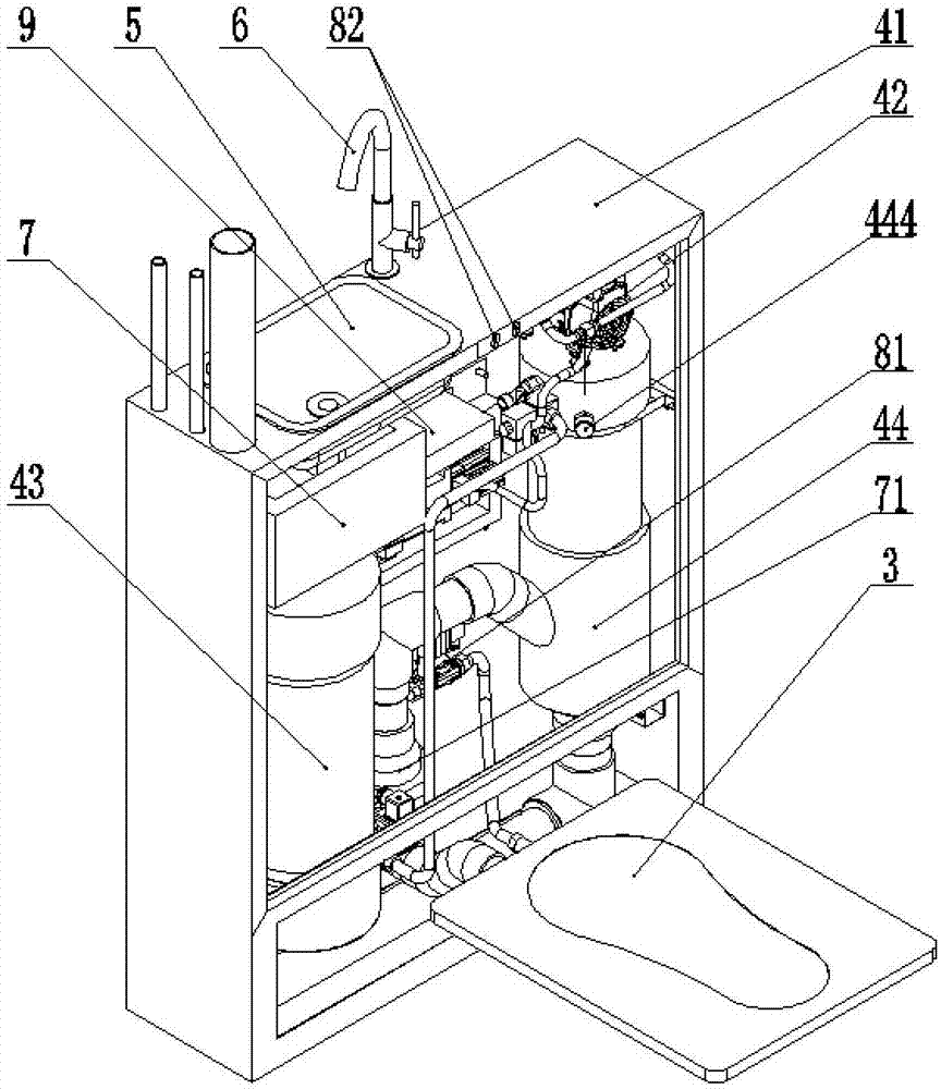 Micro water circulating environment-friendly public toilet and control method thereof