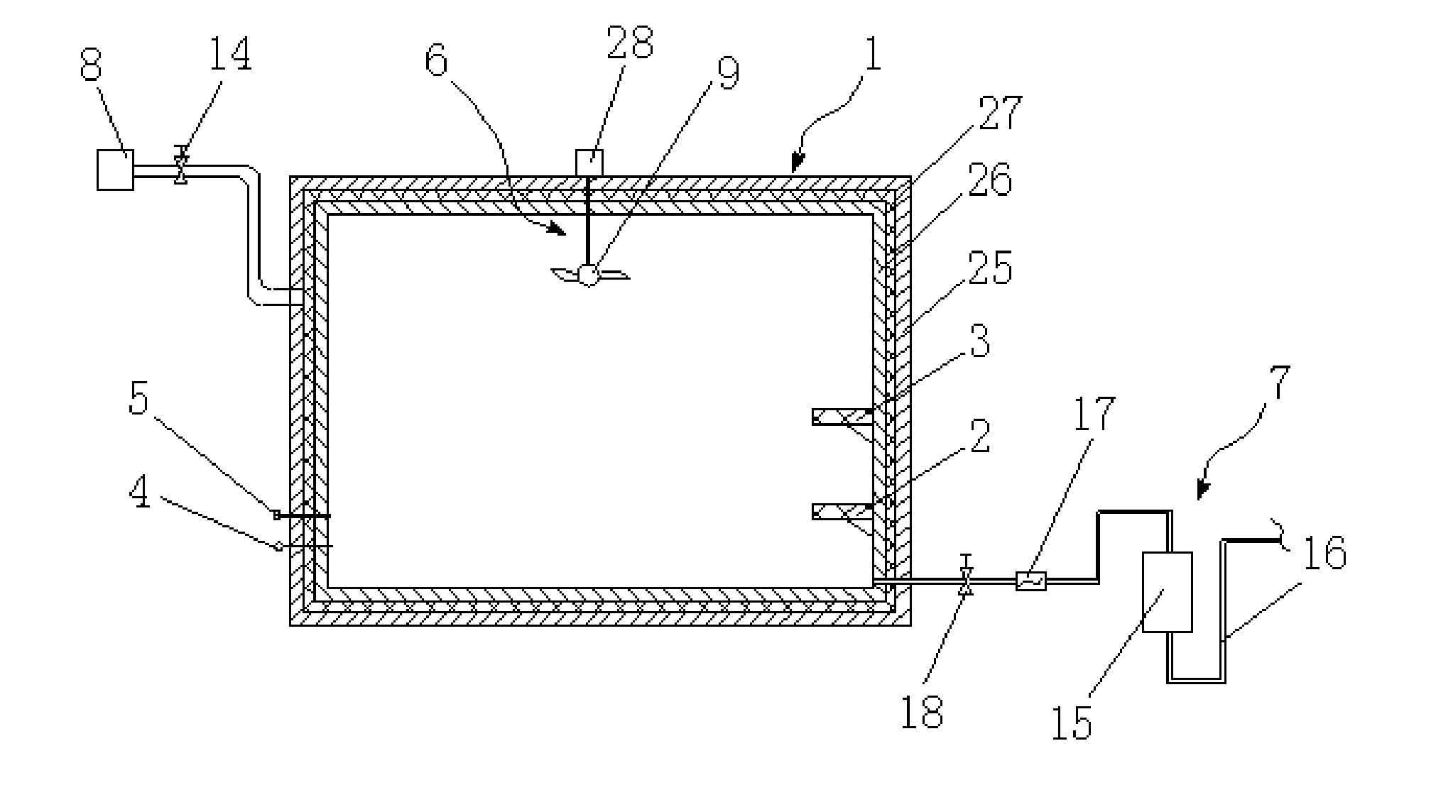 Low pressure and high-low temperature test box capable of controlling humidity