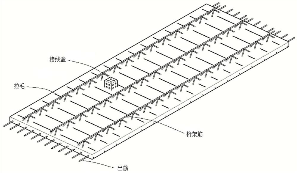 Prefabricated bottom plate preparation method, prefabricated bottom plate structure and construction method of prefabricated bottom plate structure