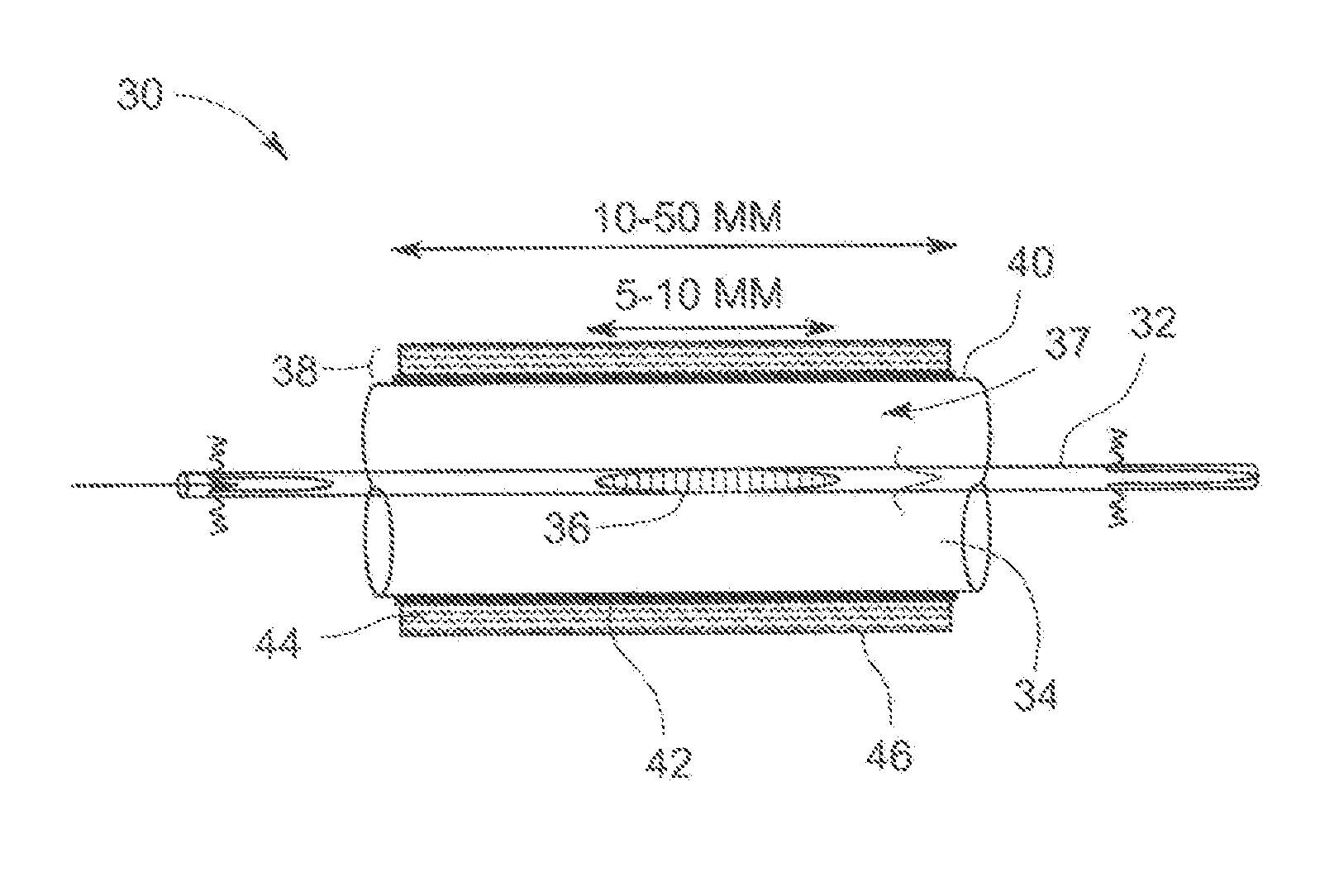 Nano-structured trampoline fiber gas sensor