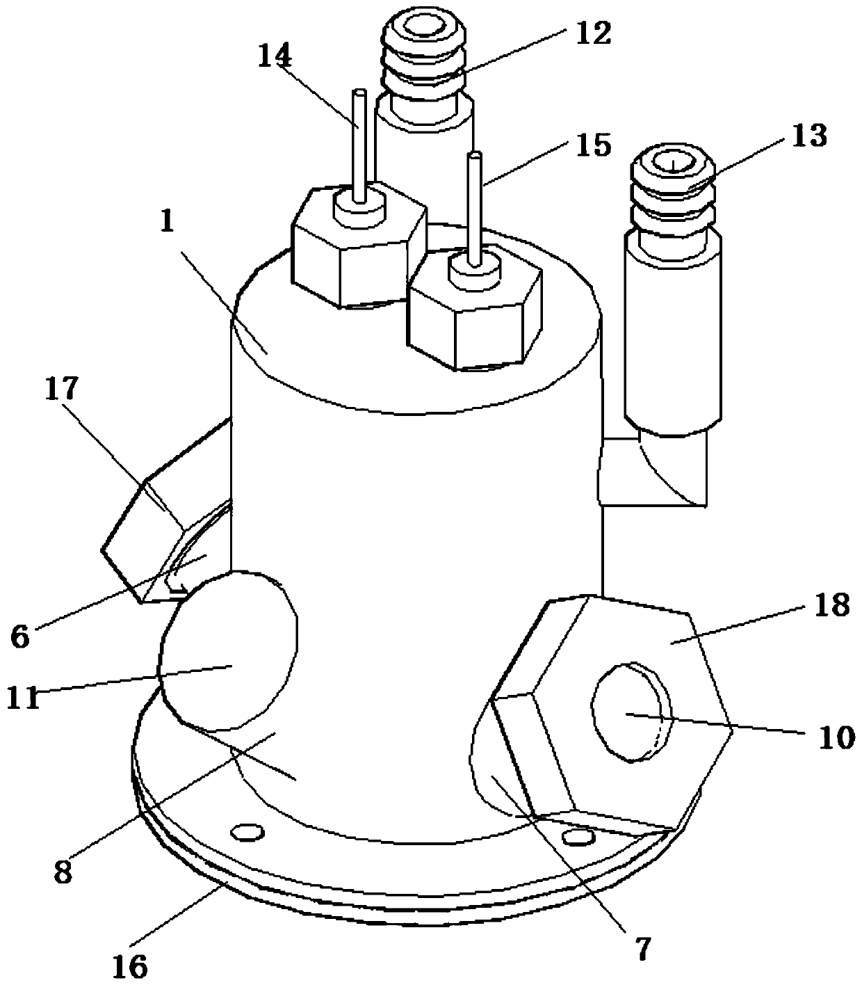 Double-channel in-situ infrared reaction tank