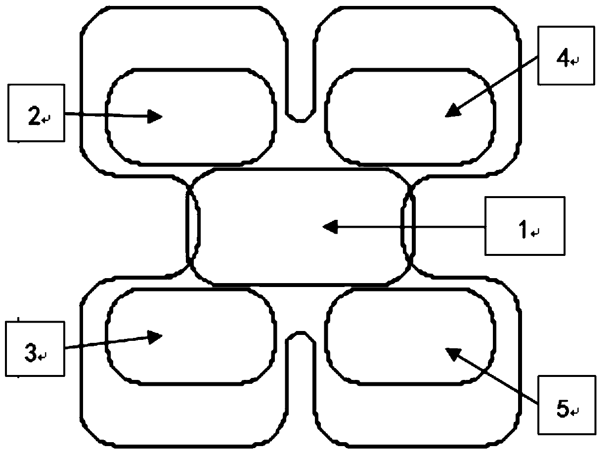 Petal-shaped one-to-four waveguide power divider