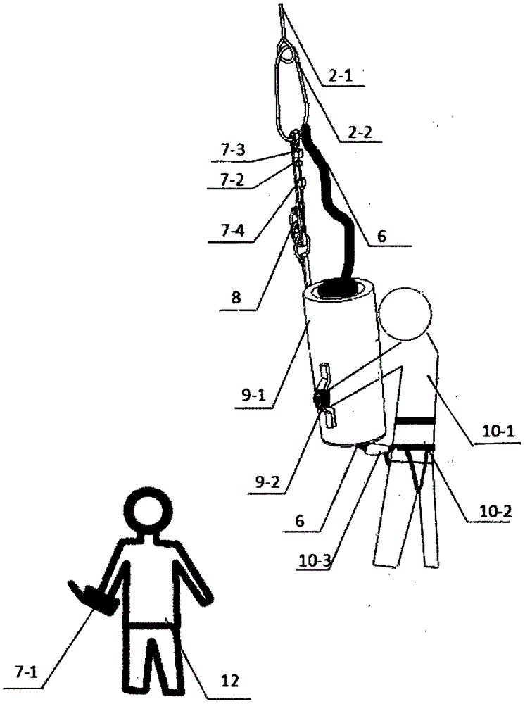 Hot-air balloon bungee jumping safety equipment system