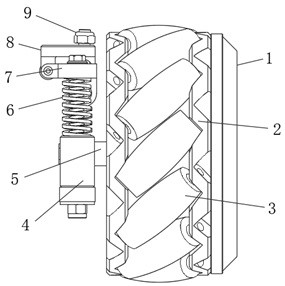 Embedded-speed-reducer type direct-current servo Mecanum wheel