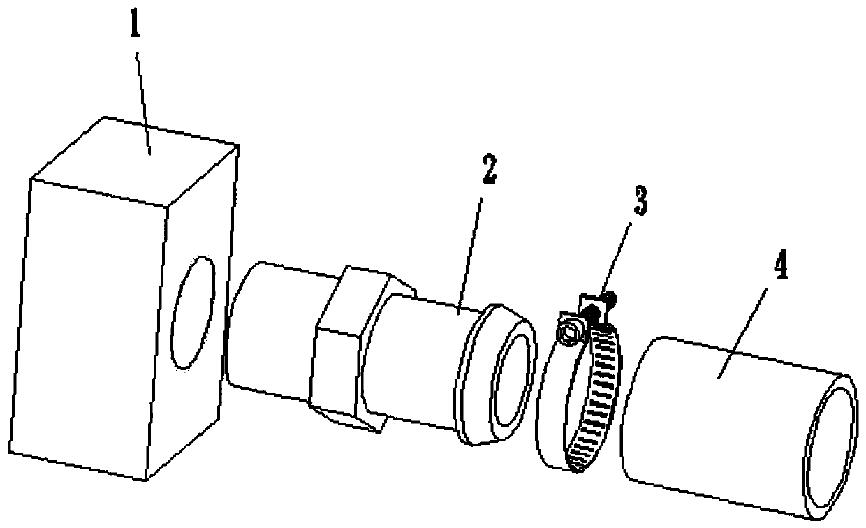 Motor cooling water pipe joint and driving motor