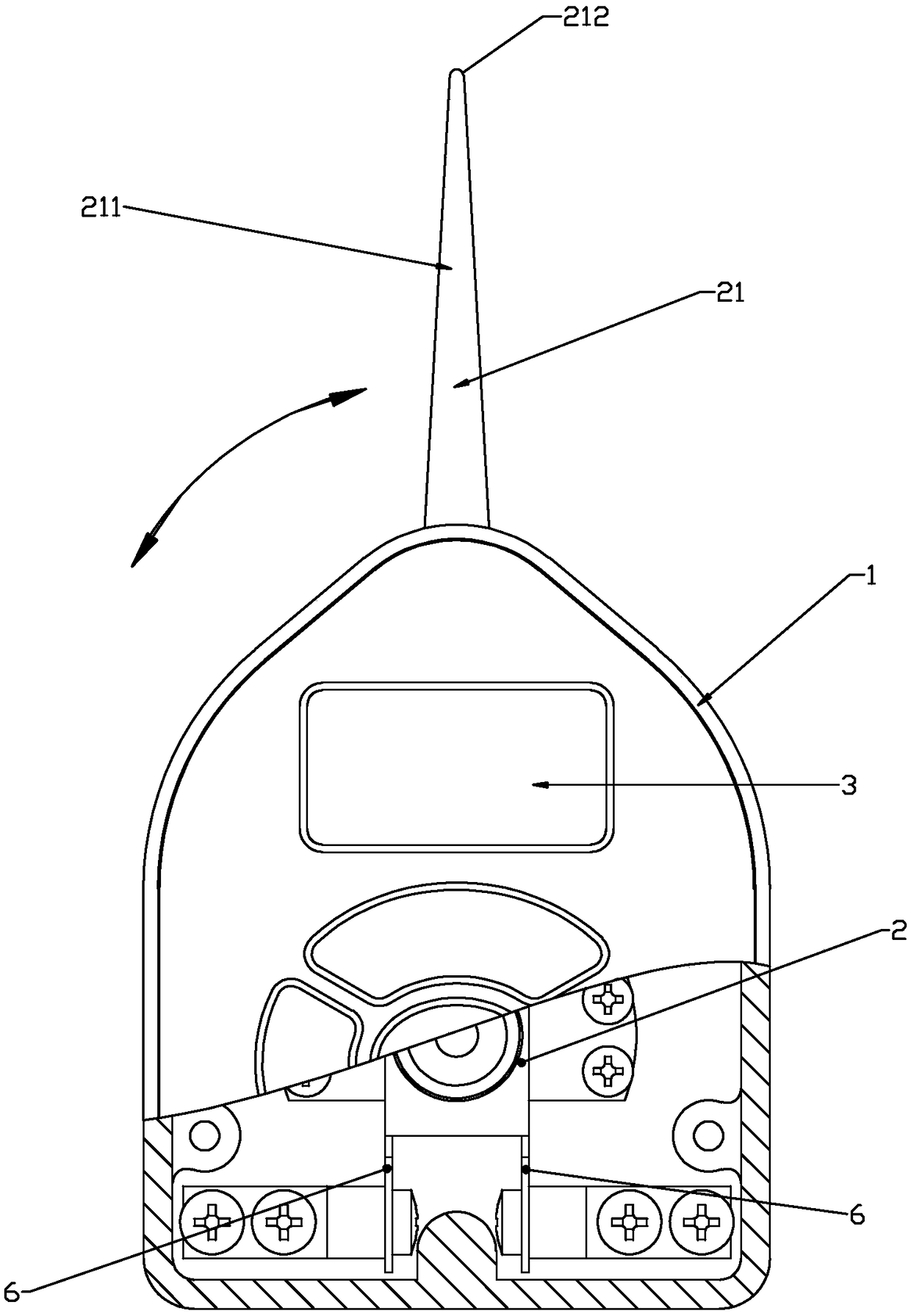 Swing type digital display tensiometer