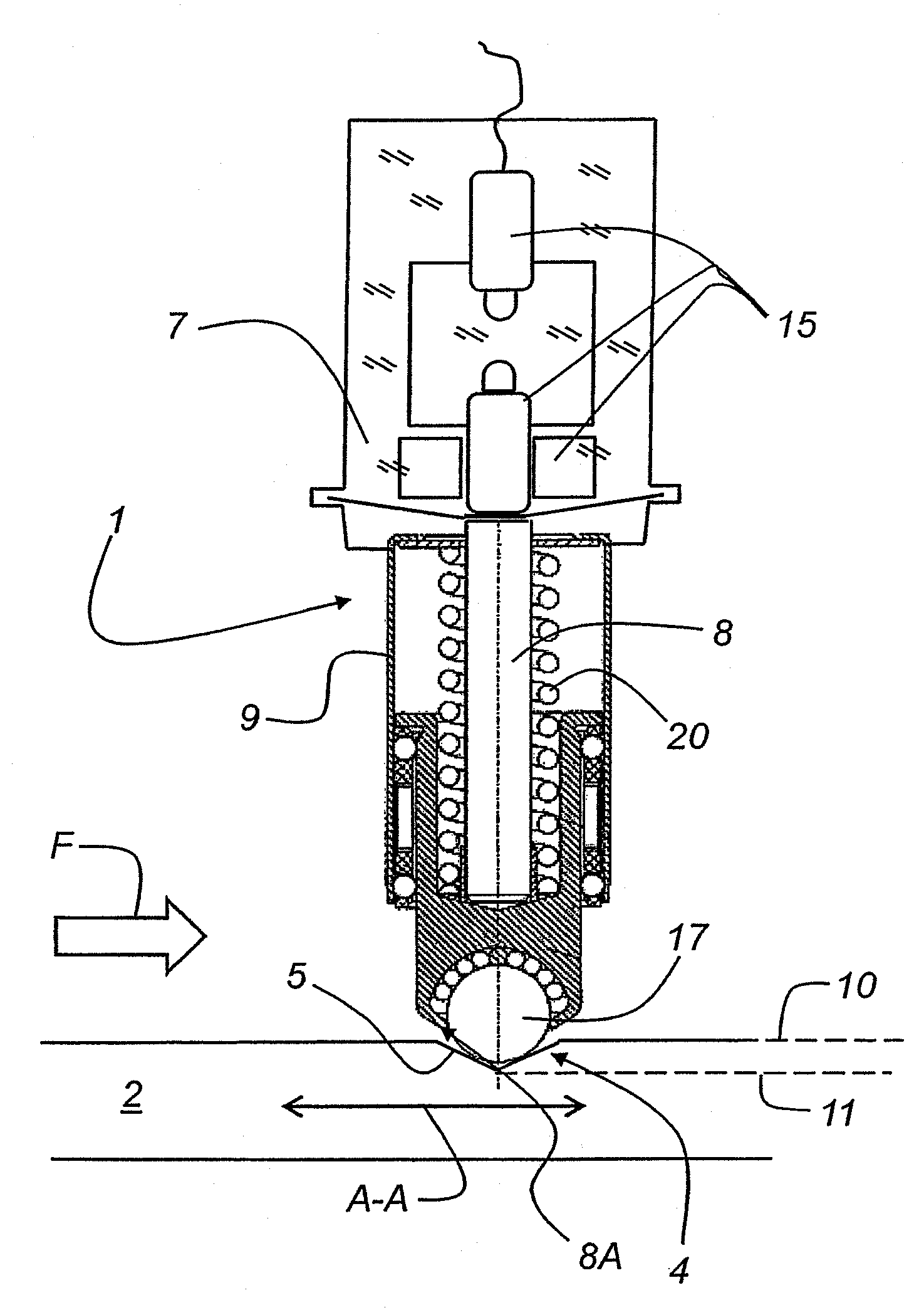 Method for detecting the position of a mobile switching element