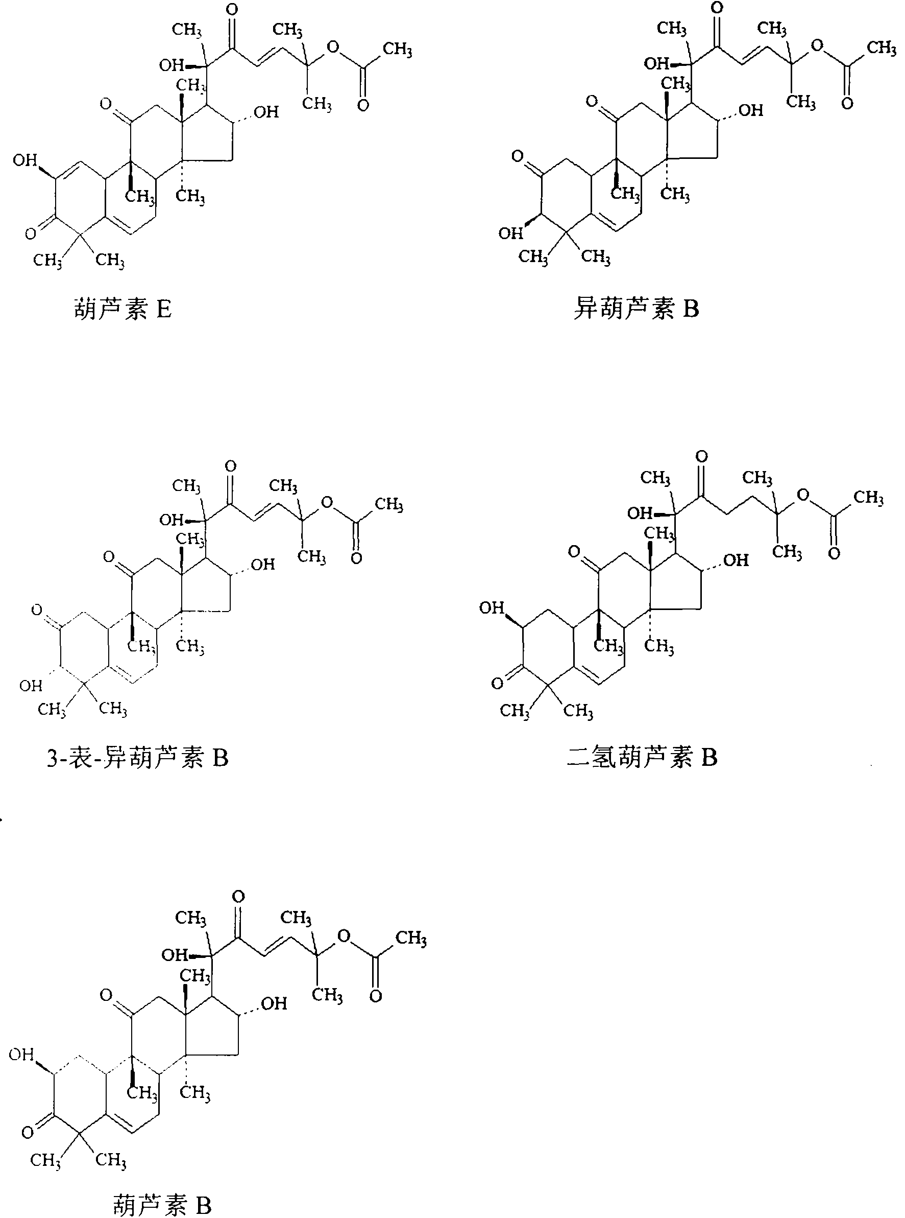 HPLC (High Performance Liquid Chromatography) method for utilizing chiral column to separate, identify and prepare monomer matter from cucurbitacin mixture