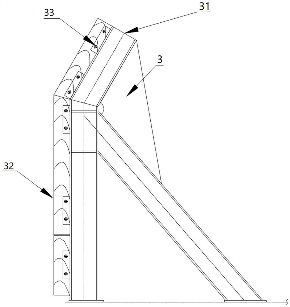 Guide and collision protection device suitable for small-gap hoisting