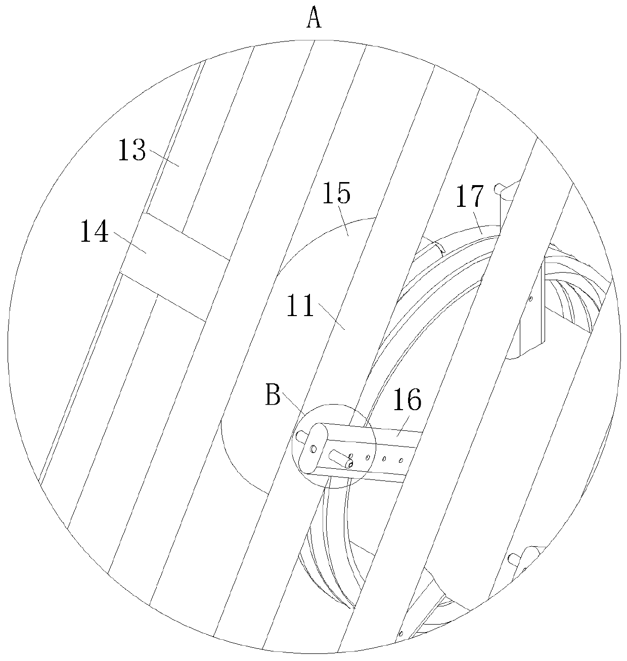 Deep well aeration device and sewage treatment process thereof