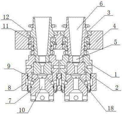 Double head rotary die holder for wire drawing machine