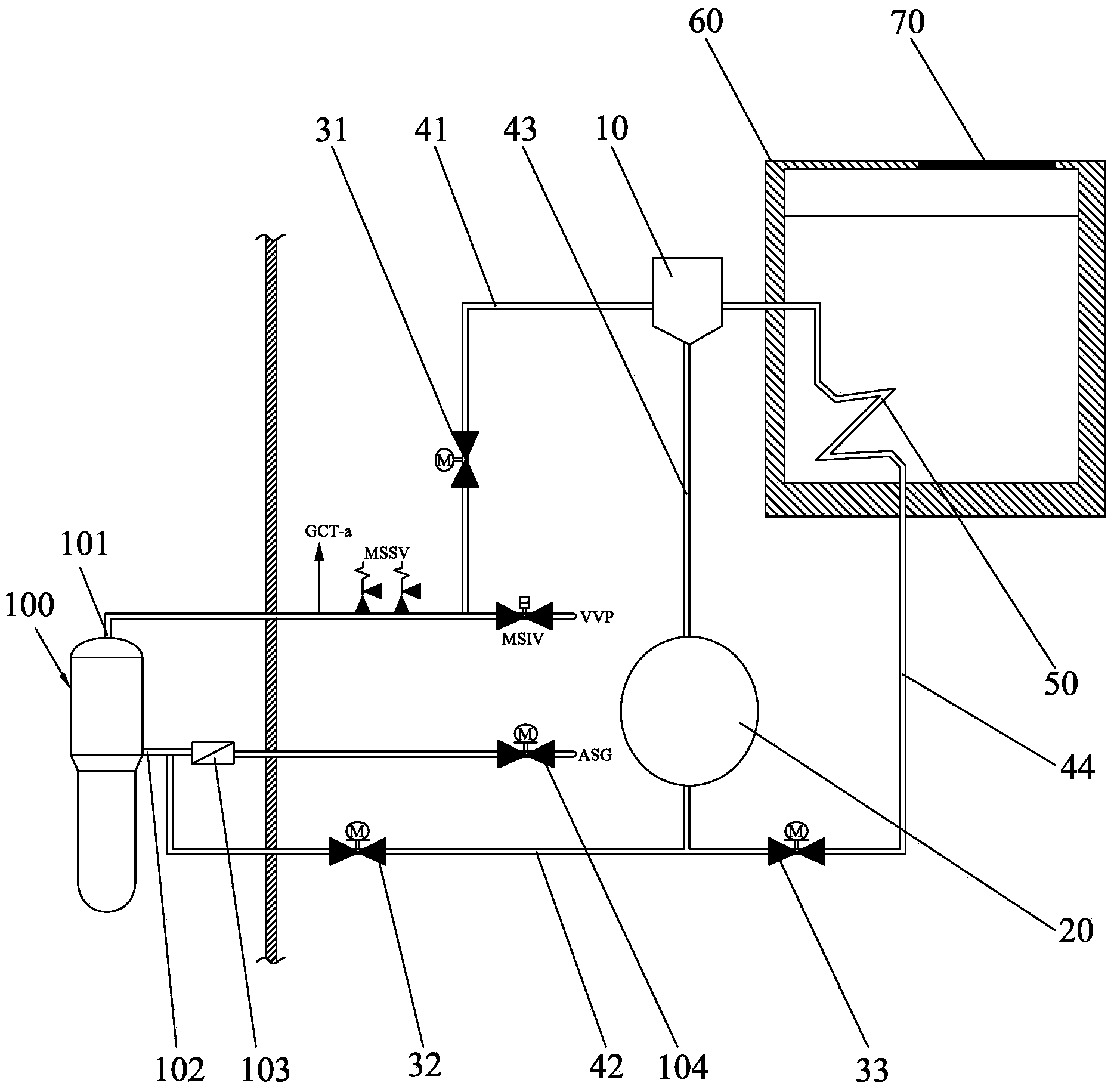 Releasing device capable of reducing accident source terms
