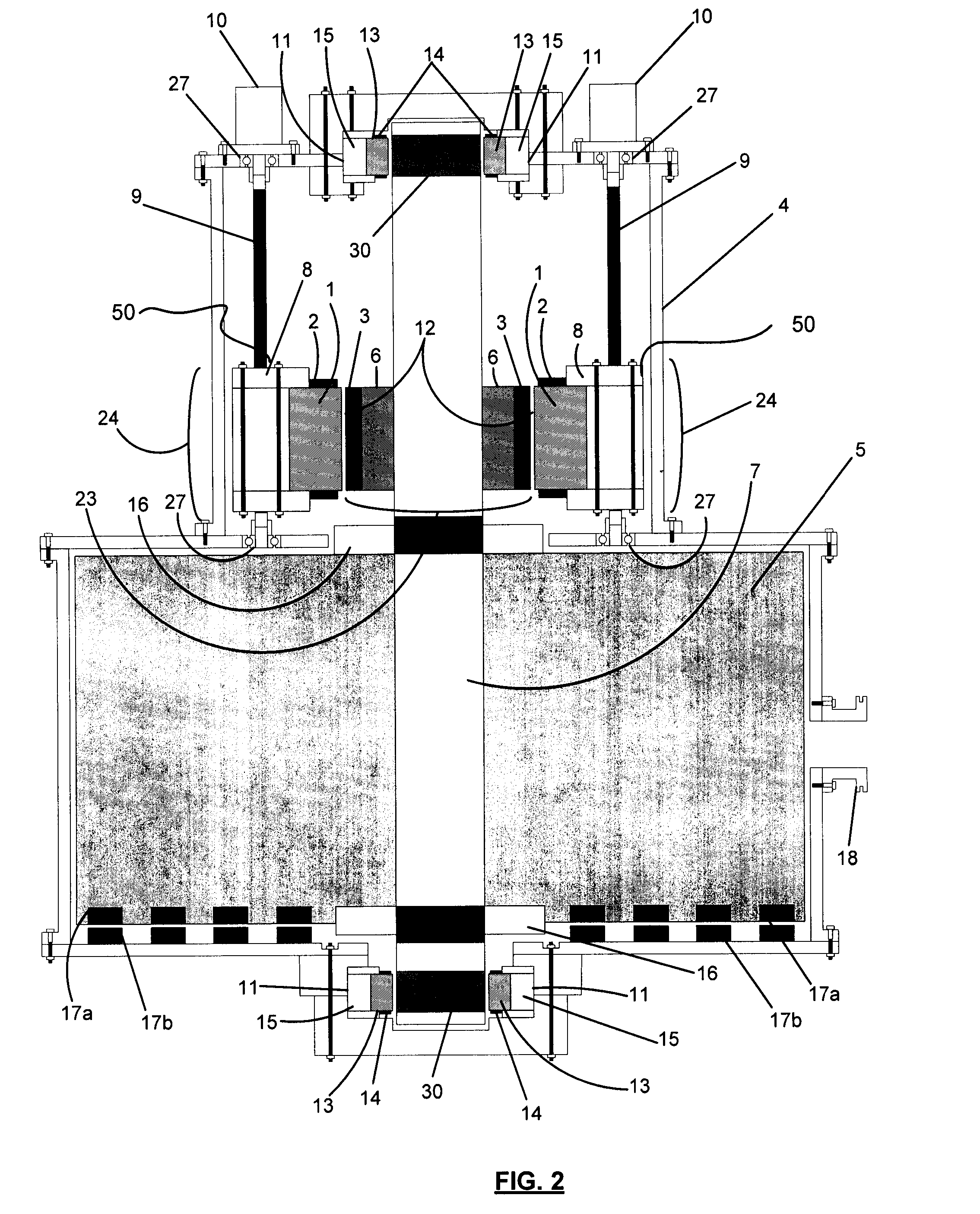 System for decoupling a rotor from a stator of a permanent magnet motor and flywheel storage system using the same