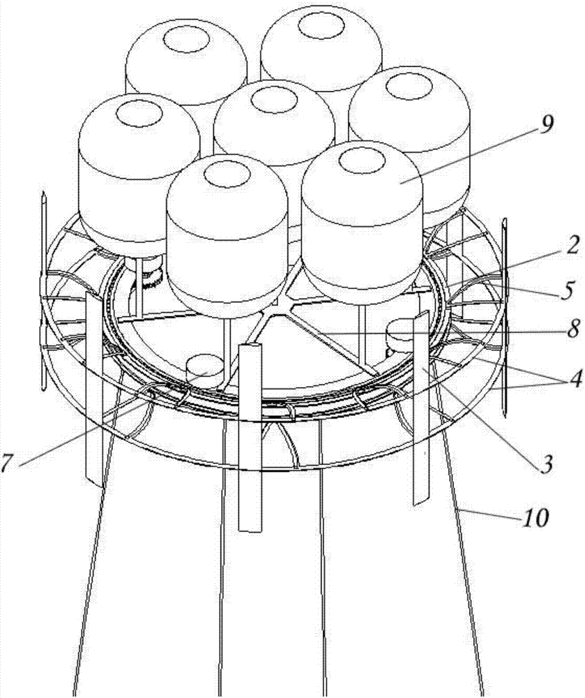 High-altitude floating type vertical axis wind generating set