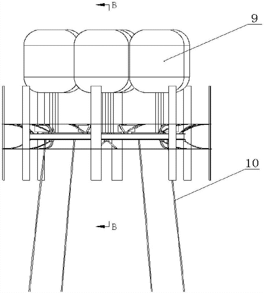 High-altitude floating type vertical axis wind generating set