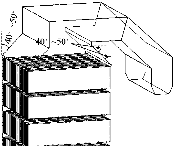 A tower boiler outlet diversion method, mechanism and boiler