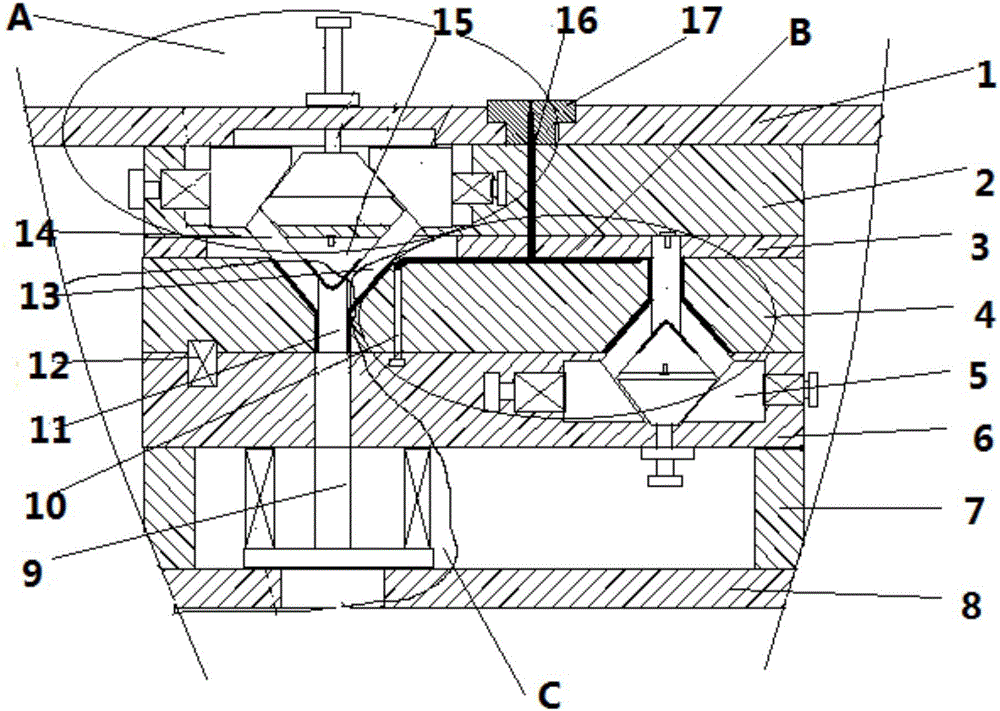 Y-shaped tee joint injection mold with easy-molding function