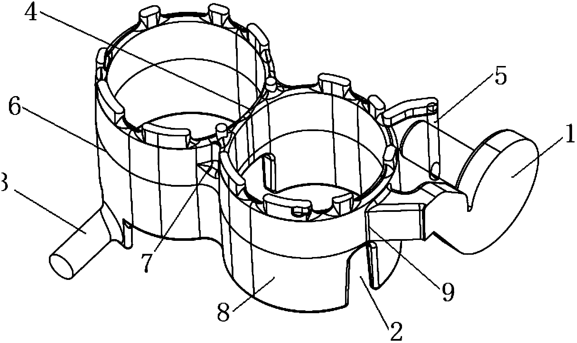 Water jacket of cylinder body of diesel engine