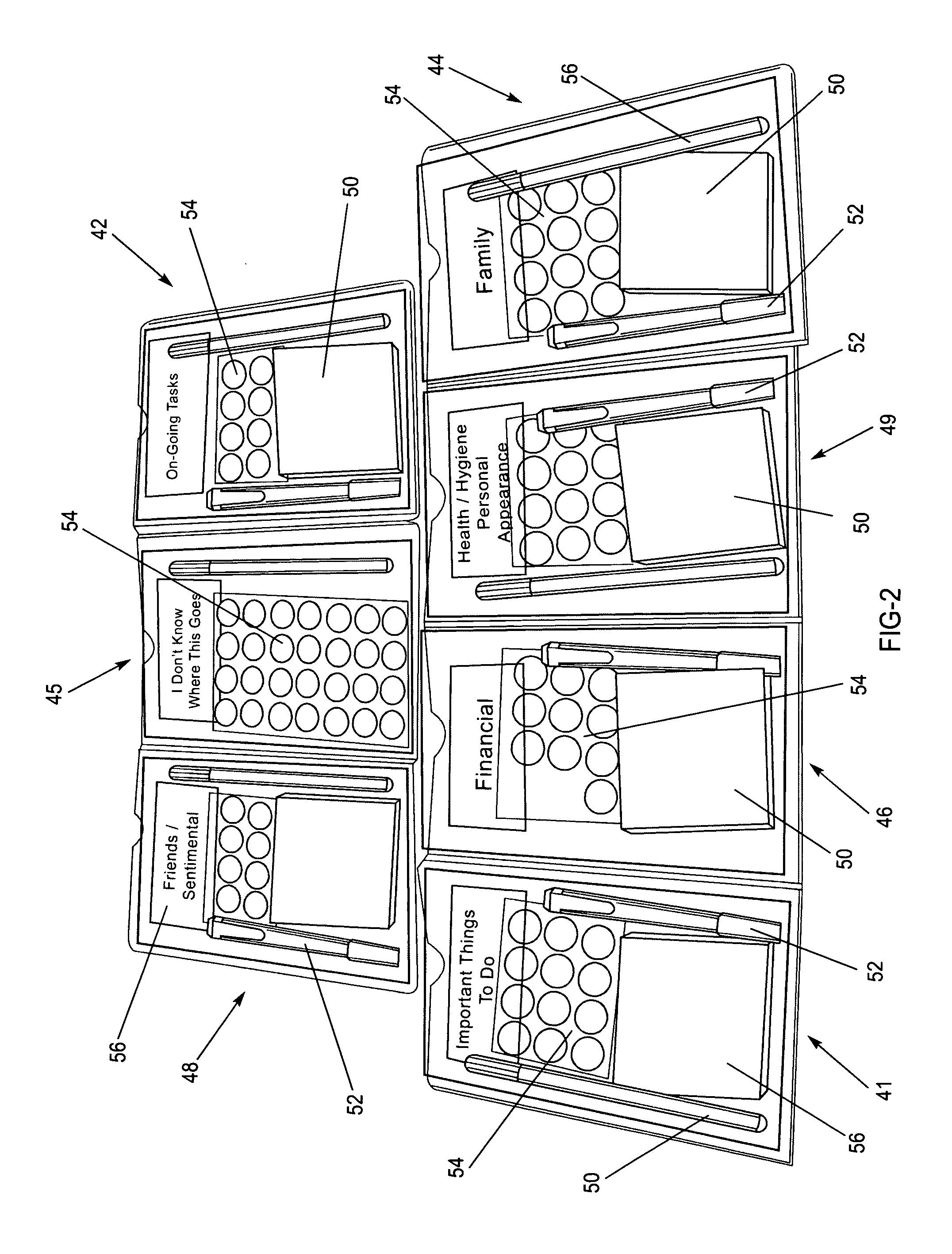 Kit for use by persons having brain function deficit