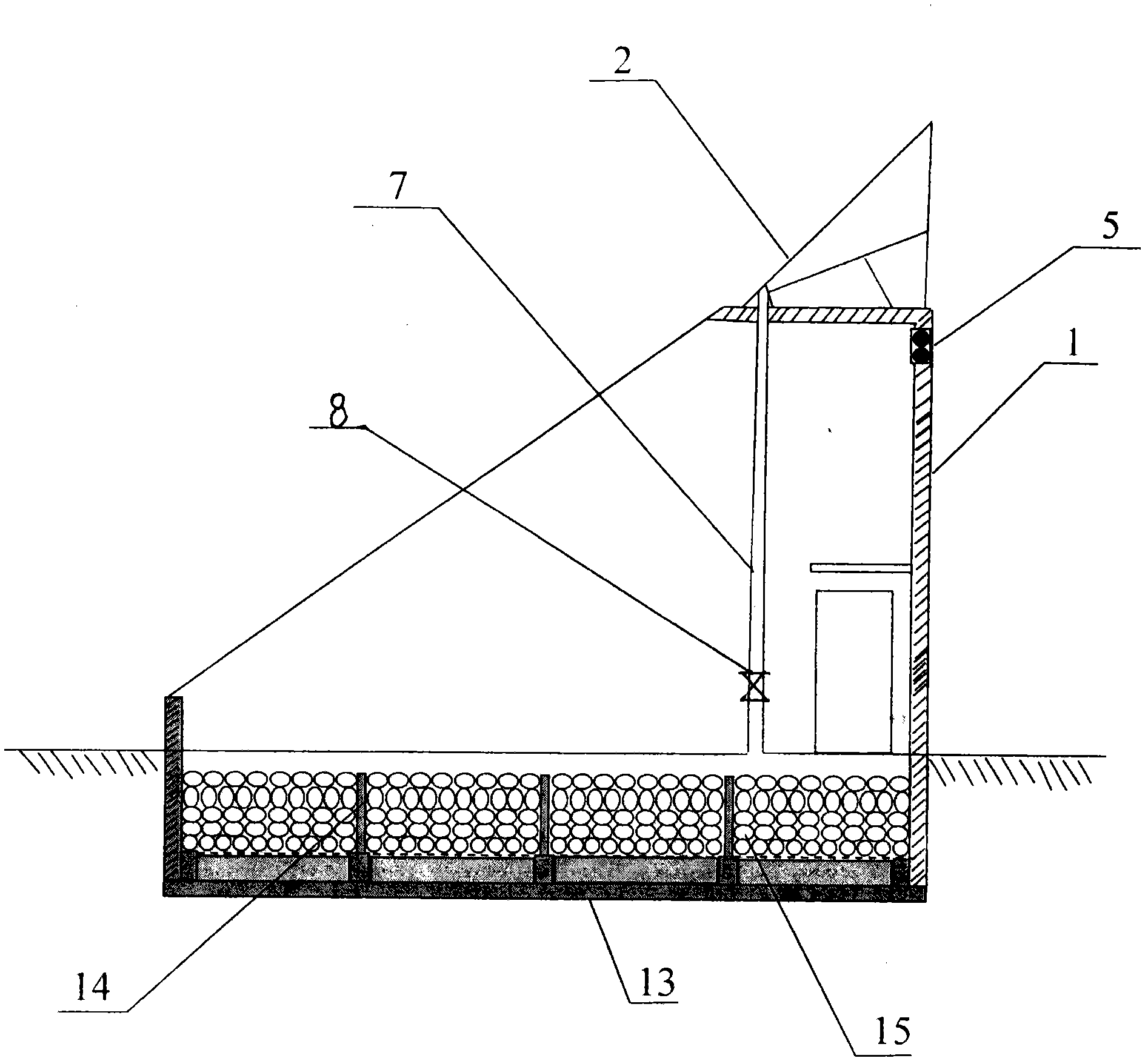 Greenhouse heat-storage type solar hot-wind drying device for grains