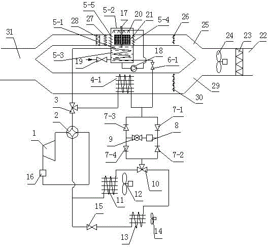 Novel heating, humidifying and cooling integrated heat pump device