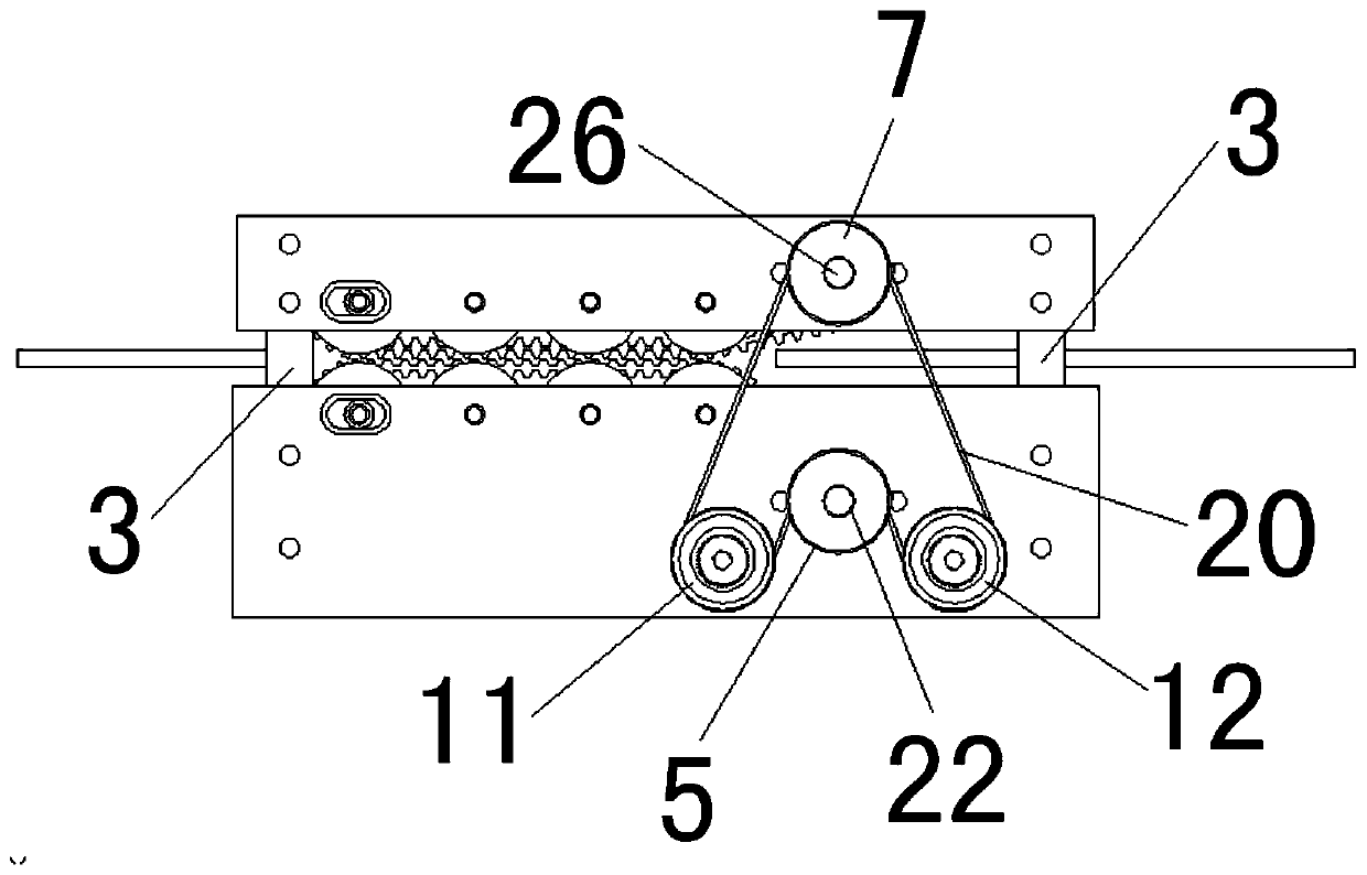 Belt wheel type pipe conveying structure