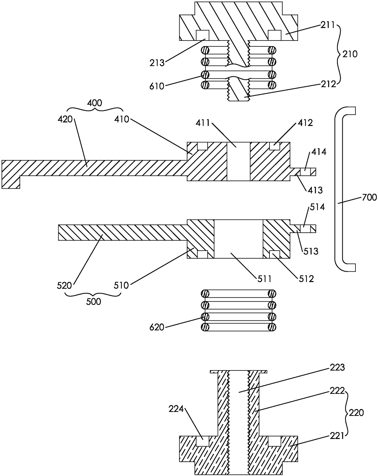 Insulated holding pole device for replacing drop-out fuse