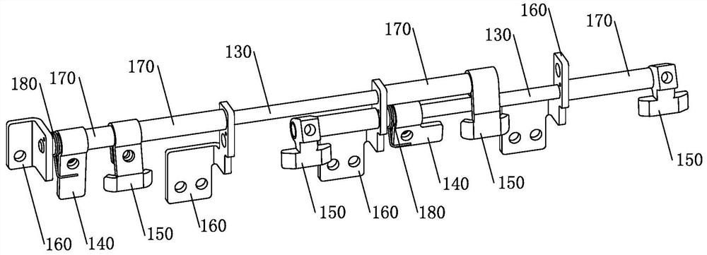 Push rod structure of upper thread clamping device and upper thread clamping device of embroidery machine