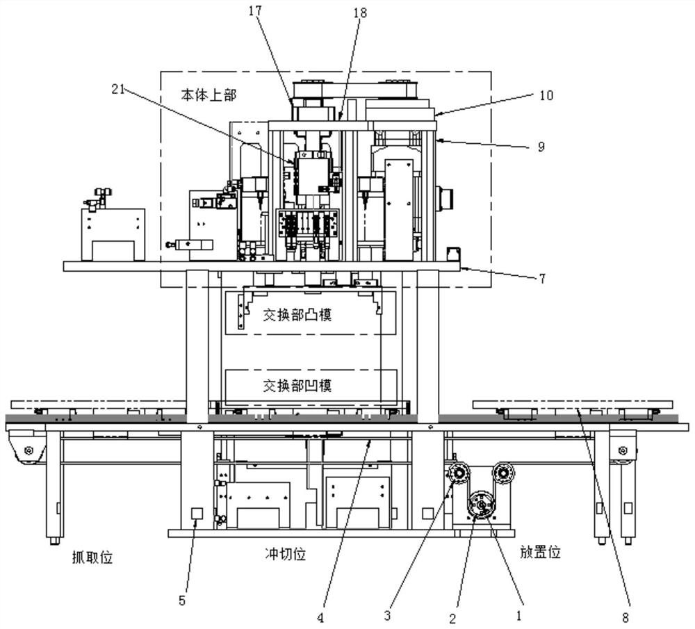 Servo runner punching mechanism suitable for various punching modes and punching process