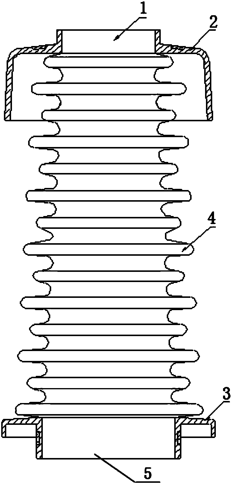 A three-element structure indoor post insulator