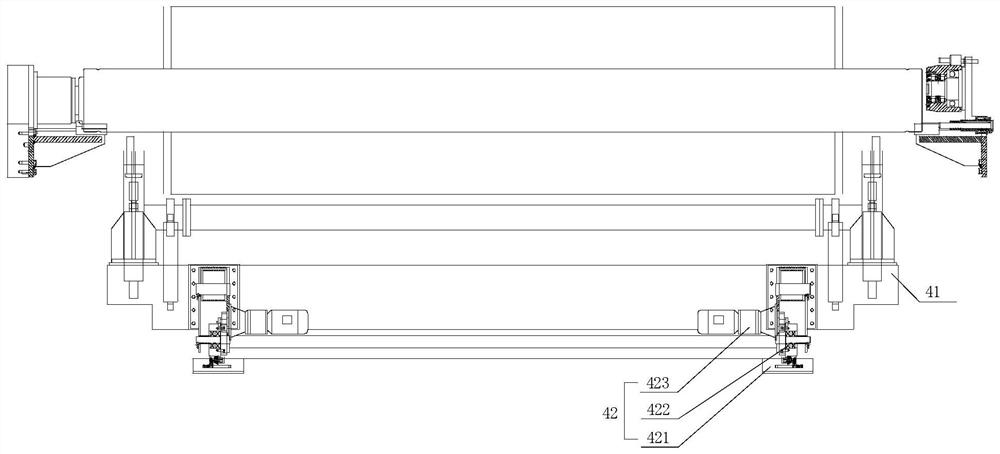 Intelligent driving feeding and discharging system for thin film industry