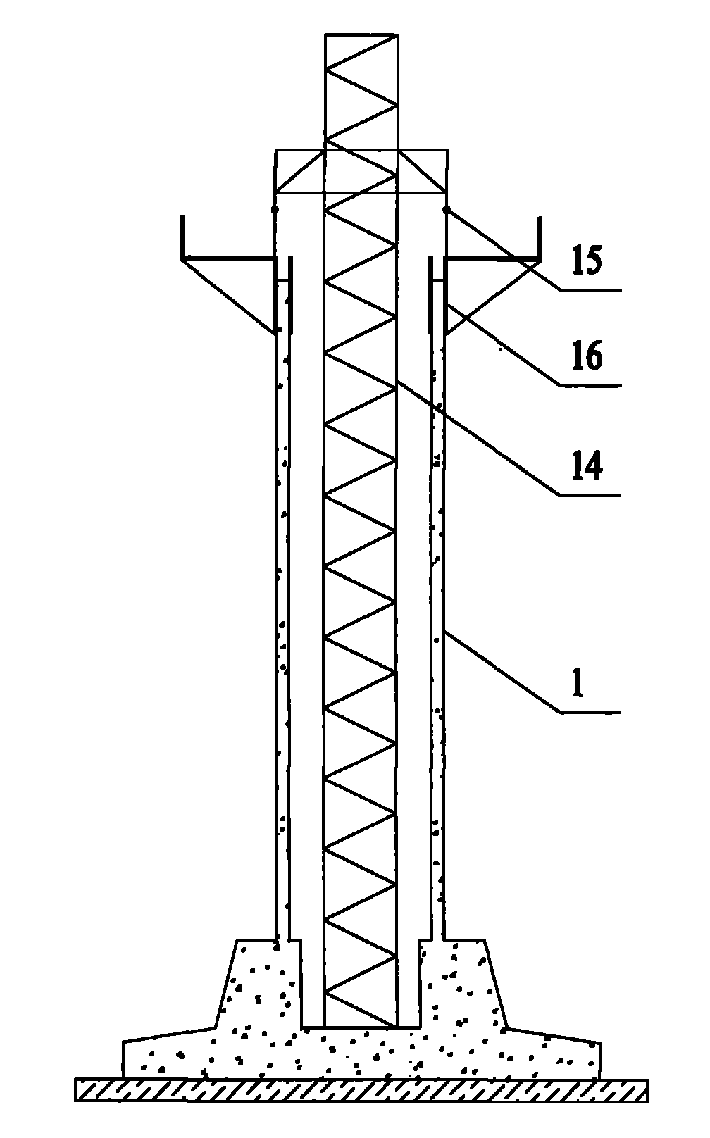 Hydraulic slip-and-lift construction method for water tower