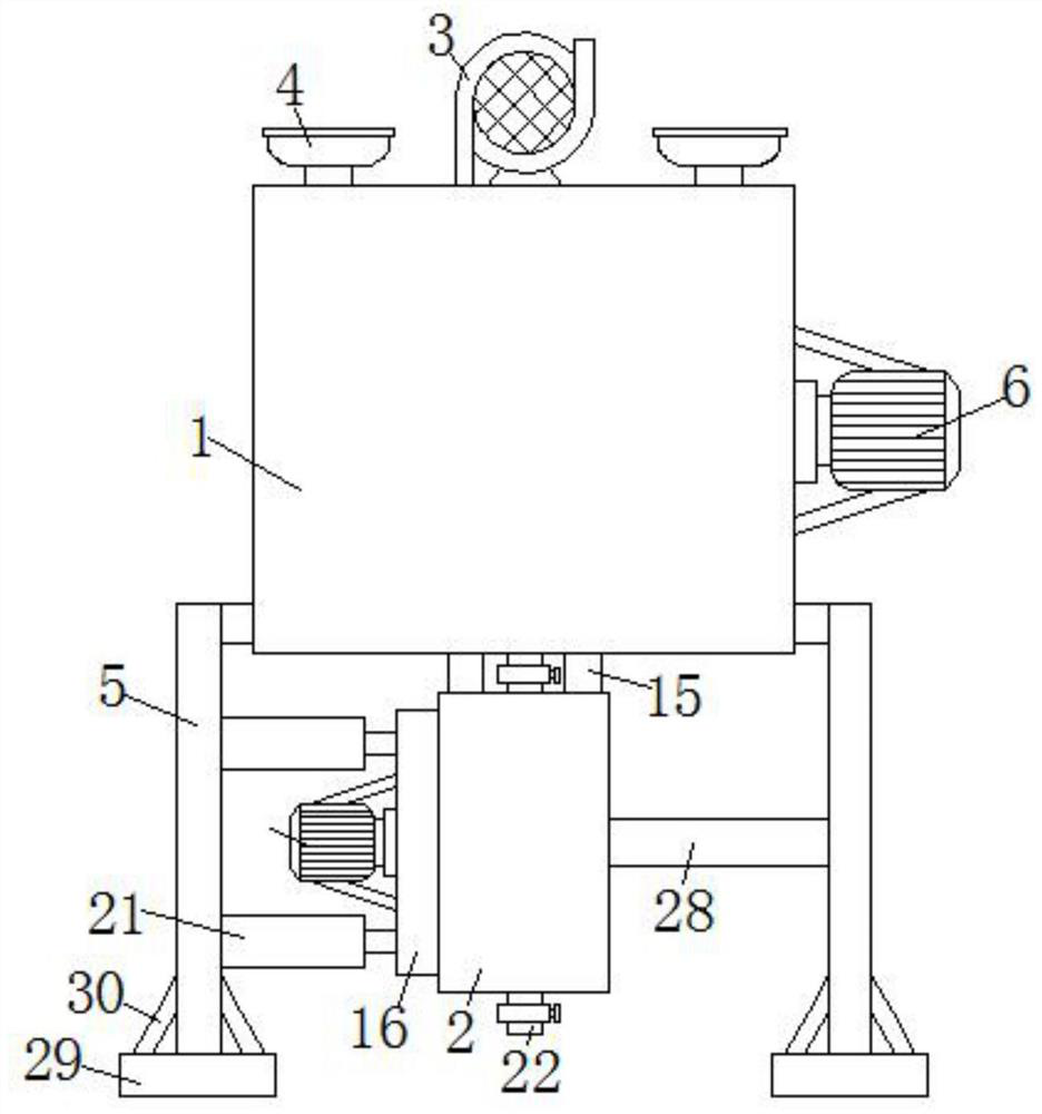 A crushing device for recycling waste glass fiber