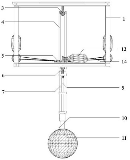 Suspension type composite tuning vibration reduction device and method