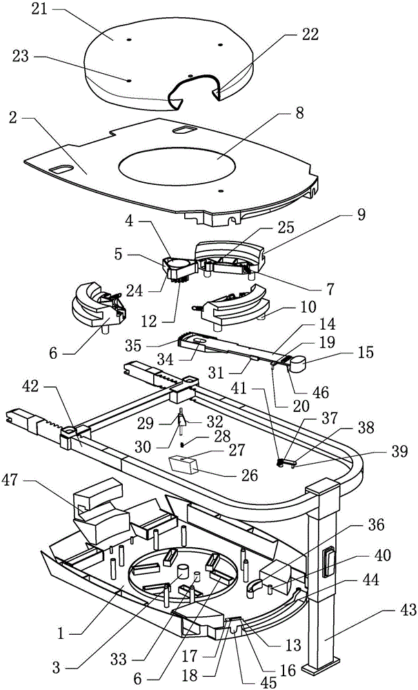 Child seat locating and rotating device