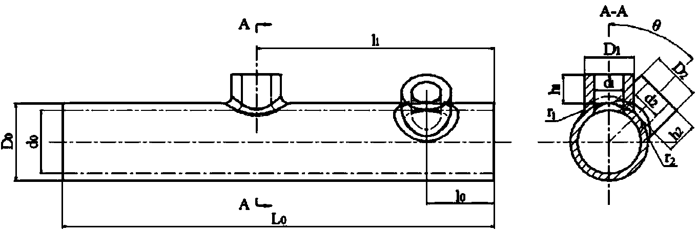 Large-sized multi-nozzle pipe hot extrusion forming process formulation and mold design method