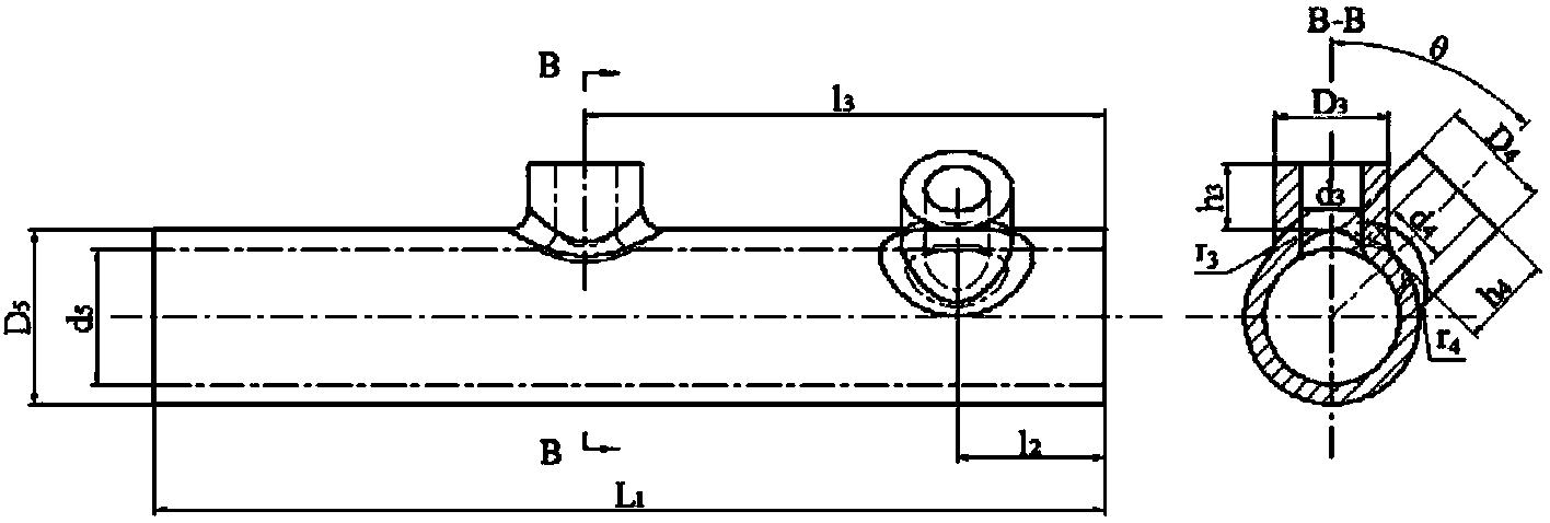 Large-sized multi-nozzle pipe hot extrusion forming process formulation and mold design method