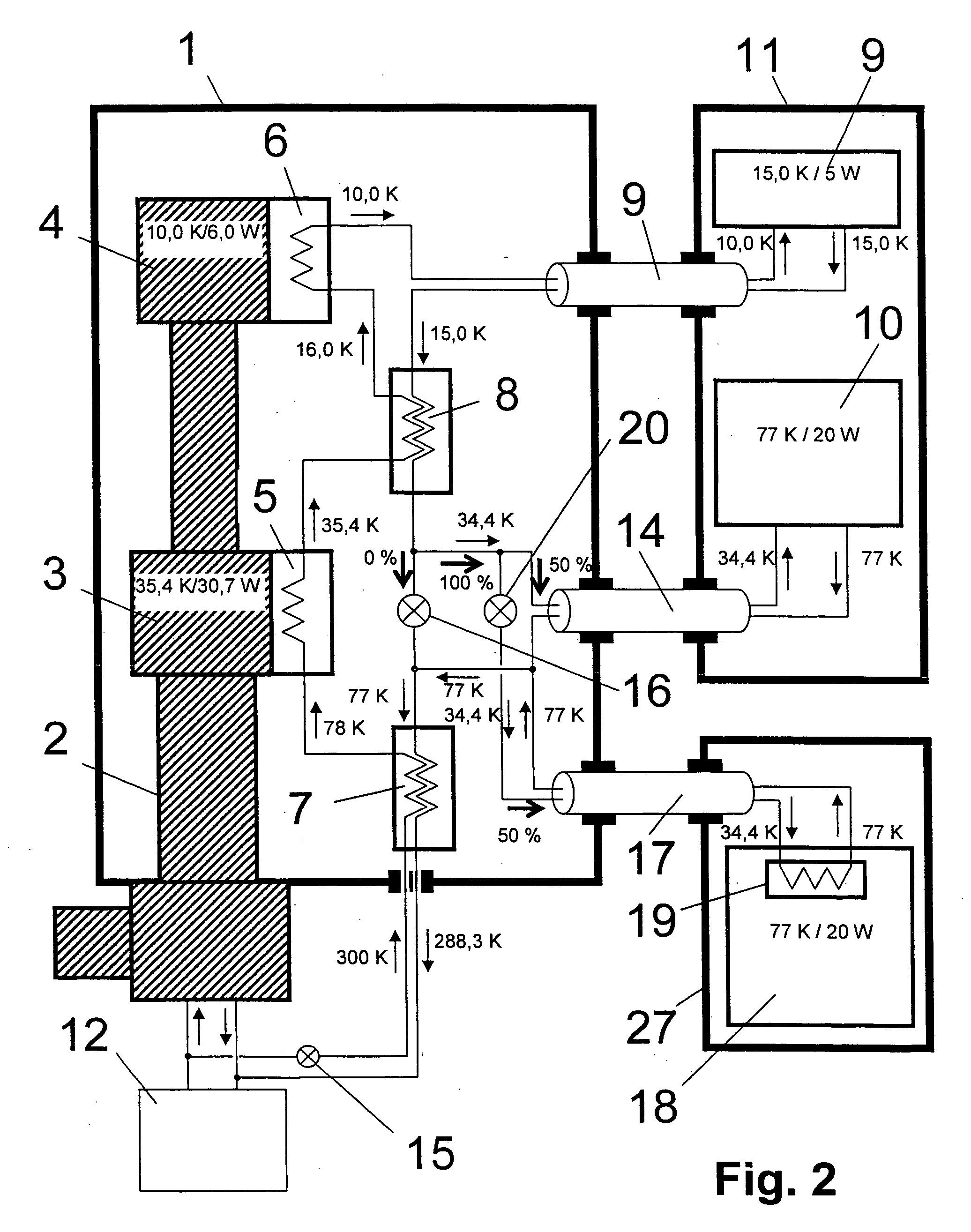 NMR spectrometer with refrigerator cooling